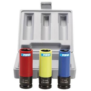 FERVI Serie CHIAVI BUSSOLA ESAGONALI IMPACT RIVESTITE <b>PLASTICA</b> Cr-V Socket Wrenches Chrome for Repair Use Customizable OEM - Product Image 1