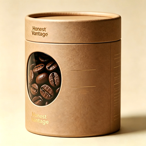 Empaque de tubo de papel ecológico para granos de café, disponible para OEM, para té matcha, empaque de tubo de cartón kraft. - Product Image 2