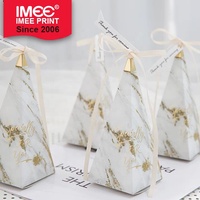 IMEE Auf Lager Pyramiden form Hochzeit Süßigkeiten Geschenk verpackung Papier box Benutzer definierte Box