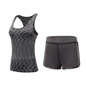 Hochwertige Yoga-Kleidung Tops Großhandel Benutzer definierte Kompression schwarz Fitness-Sport trägt Frauen