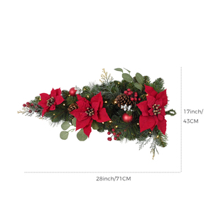 Low Price Customized Indoor Outdoor Home Hanging Christmas <b>Swag</b> Christmas Decor Teardrop <b>Swag</b> - Product Image 1