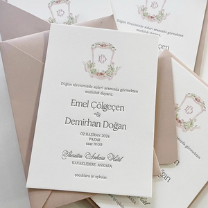 Cartoline regalo di fascia alta personalizzate con stampa tipografica di senso Premium inviti per matrimoni con carta in cotone testurizzato goffrato - Product Image 6