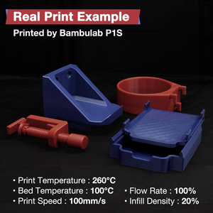 Filamento per Stampa 3D in Nylon PA6 Argento 1.75mm 1KG Rosso Blu Bianco Nero Alta Velocità Facile da Usare Resistente al Calore Compatibile AMS Bobina - Product Image 3