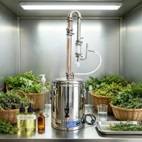 Appareil de distillation des fleurs, extracteur d'huile végétale en acier inoxydable pour l'extraction d'huiles essentielles de diverses plantes et fleurs