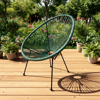 Chaise de jardin minimaliste, chaise Acapulco durable, ensemble bistrot, mobilier de conversation pour patio, fauteuil de jardin extérieur