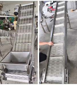 Élévateur à plaques en acier inoxydable pour le transport de copeaux et de matériaux, avec système de levage par chaîne - Product Image 2