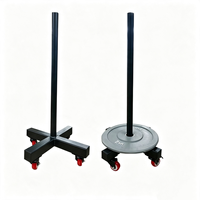 Carrito y Soporte Plegable para Discos de Pesas Estilo Cruz de Hierro, Equipo de Fitness Portátil