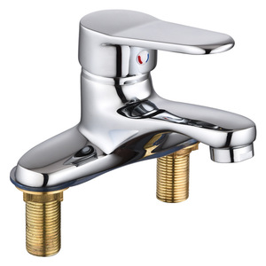 Lavabo de doble orificio Zimani con grifo mezclador para agua fría y caliente estilo tradicional DN15 - Product Image 2