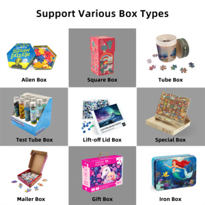 OEM nhà máy tùy chỉnh 500/1000 miếng bule giấy các tông ghép hình câu đố <span class=keywords><strong>3D</strong></span> bướm câu đố cho trẻ em/người lớn câu đố - Product Image 5