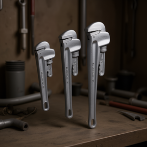 ชุดประแจจับท่อแบบปรับได้ 8 10 14 24 นิ้ว ขากรรไกรโลหะแบบหยักสำหรับซ่อมท่อประปา - Product Image 2