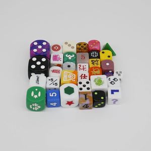 Dés personnalisés en plastique acrylique avec logo imprimé ou gravé, 12 mm, 14 mm, 16 mm, 18 mm, 20 mm, 22 mm, 25 mm - Product Image 6