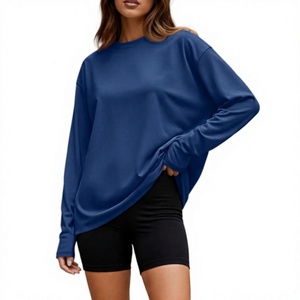 Camisetas de Manga Larga Extra Grandes para Mujer, al por Mayor, con Logotipo Personalizado OEM, Directo de Fábrica, Tops de Otoño 2026, Camisetas Básicas Casuales, Ropa Y2K - Product Image 2
