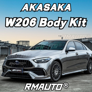 Kit de Carrocería AKASAKA para Mercedes Benz Clase C W206 2022+, Alerón Delantero, Difusor, Divisor, Alerón Trasero, Faldones Laterales, Parrilla Deportiva - Product Image 4