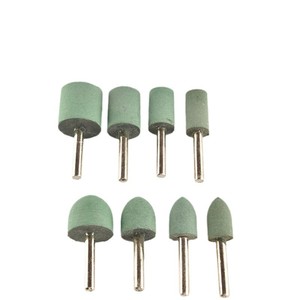 Têtes de meulage en caoutchouc vert, outils de polissage multifonctionnels à tige de 6 mm pour perceuse électrique à usage métallique - Product Image 1