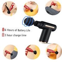 Pistola de masaje deportiva inalámbrica portátil para músculos de tejido profundo para uso en terapia corporal en el cuello, cara, cabeza, brazo, pecho, mano, cintura, pierna, pie