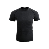 T-shirt de sport Jacquard Silver Line Mvt à manches courtes, couleur unie, séchage rapide, pour hommes et femmes