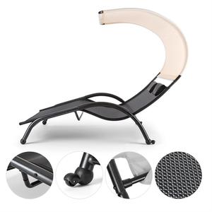 Jardín al aire libre, Patio, piscina, cama de sol, cama de día para 2 personas con dosel, tumbona de acero, silla, cama doble para persona con almohadas - Product Image 2