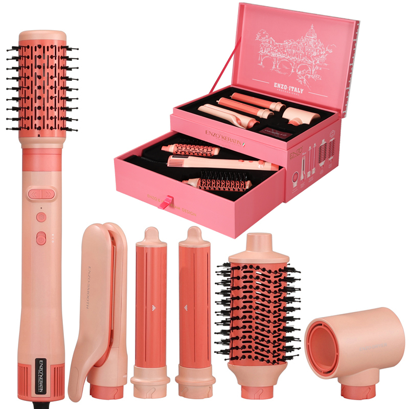 【フルセット】いちごスフレ Lサイズ ココナッツアイル ダブルブレッド ENZO Pink 6 in 1 Styler One Step Hair Dryer Brush Professional