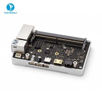 Mini Placa Portadora para Jetson Orin Nano, Carcasa de Aluminio de Baja Emisión de Calor con Doble LAN y USB3.2