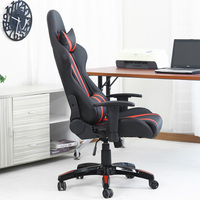 Chaise de jeu noire et orange, haute qualité, dossier haut, confortable, chaise de jeu en gros, siège de voiture de course, OEM personnalisé