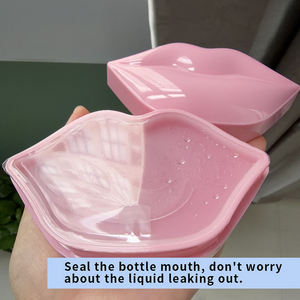 Private Label Crystal Gel Hydrogel Collagen Vegan Nourishing Moisturizing Plump Sleeping Lip Mask Sheet Pink Gold Lip Mouth Mask - Product Image 5