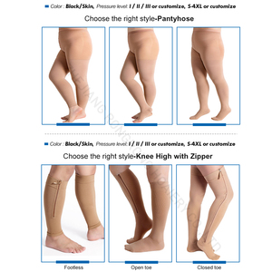 Kaos Kaki Medis Kompresi 20-30mmHg Khusus Perawat, Model Terbuka di Bagian Jari Kaki, untuk Sirkulasi, Setinggi Paha dan Lutut, untuk Varises - Product Image 6