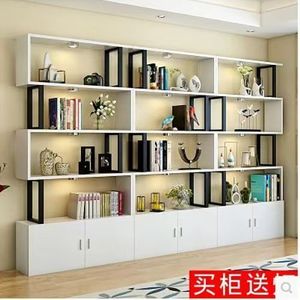 Meuble de présentation minimaliste noir en MDF pour salon, éclairage LED, multiples étagères de rangement pour cosmétiques, produits de beauté, salon de coiffure, usage commercial - Product Image 3