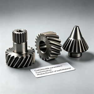 Engrenages usinés CNC sur mesure de haute précision, engrenages droits, coniques et hélicoïdaux en alliage d'aluminium, engrenages de transmission personnalisés - Product Image 1