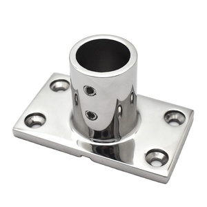 Sıcak satış döküm paslanmaz çelik payanda tabanı deniz korkuluk için 90 derece dikdörtgen taban - Product Image 1