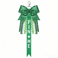 Porte-clés personnalisé I Like Pins Cheer avec paillettes, magnifique porte-clés avec nœuds et rubans, accessoires pour sacs de sport