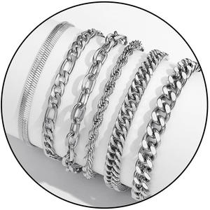 Bracelet en acier inoxydable à la mode pour hommes et femmes - Product Image 2