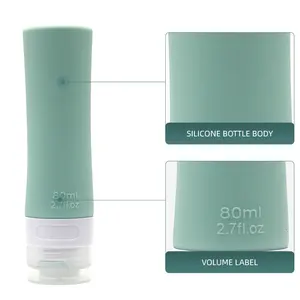 Zhong Ding Custom 38ml 60ml 80ml Reise Silikon Quetsch flaschen behälter Silikon flasche Toiletten artikel Silikon Reise flaschen Set