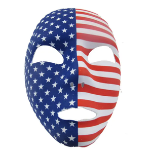 Masques de fête de mascarade de conception de drapeau national des États-Unis Mascarade de festival Masques complets de fête d'Halloween personnalisés - Product Image 1