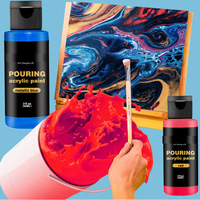 Peinture d'art fluide acrylique professionnelle de 60ml pour la peinture de bricolage des étudiants sur du papier de toile de verre