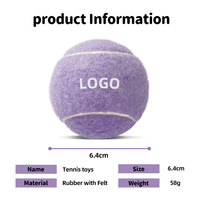 Jouets pour animaux de compagnie en peluche durable, classiques et modernes, balles de tennis pour chiens, balles de tennis qui couinent pour l'entraînement, logo personnalisé, cadeau promotionnel