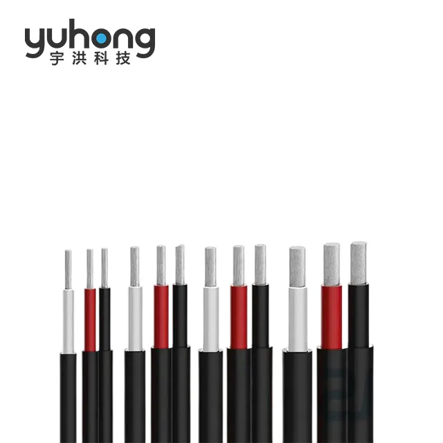 YUHONG 2x4mm pv 1x2.5mm 1000v 4mm prezzo cc 120 mm2 linea fotovoltaica batteria cc iec 62930 cavo solare