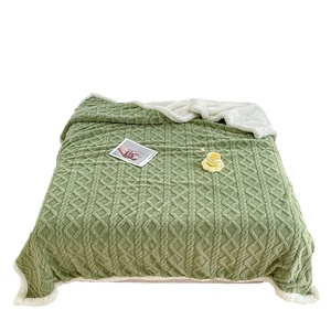 Manta de suéter de punto multifunción y <span class=keywords><strong>funda</strong></span> de edredón supersuave, cómoda, esponjosa, cálida, manta de forro polar de Sherpa personalizada - Product Image 1