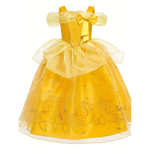 Robe de princesse <span class=keywords><strong>Belle</strong></span> à épaules dénudées, collection Halloween pour filles, costumes de cosplay pour fête, carnaval, <span class=keywords><strong>la</strong></span> <span class=keywords><strong>Belle</strong></span> <span class=keywords><strong>et</strong></span> <span class=keywords><strong>la</strong></span> Bête, inspirés de films <span class=keywords><strong>et</strong></span> de séries TV, en promotion - Product Image 2