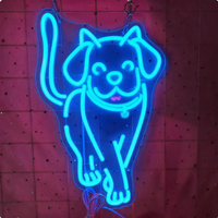 Lumière néon LED en acrylique pour chat et chien, idéale pour la décoration d'ambiance de bureau, mariage, chambre, bar, fête
