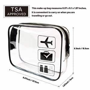 Custom TSA Approved Clear Toiletry Bags, Quart Size, Airline Carry-On Compliant for Travel and Gifts - Product Image 2