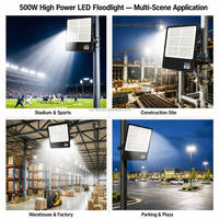 Projecteur LED 500W IP66 pour extérieur, stade, terrain de tennis, basketball, avec corps noir, disponible en 50W, 100W, 200W, 300W, 400W
