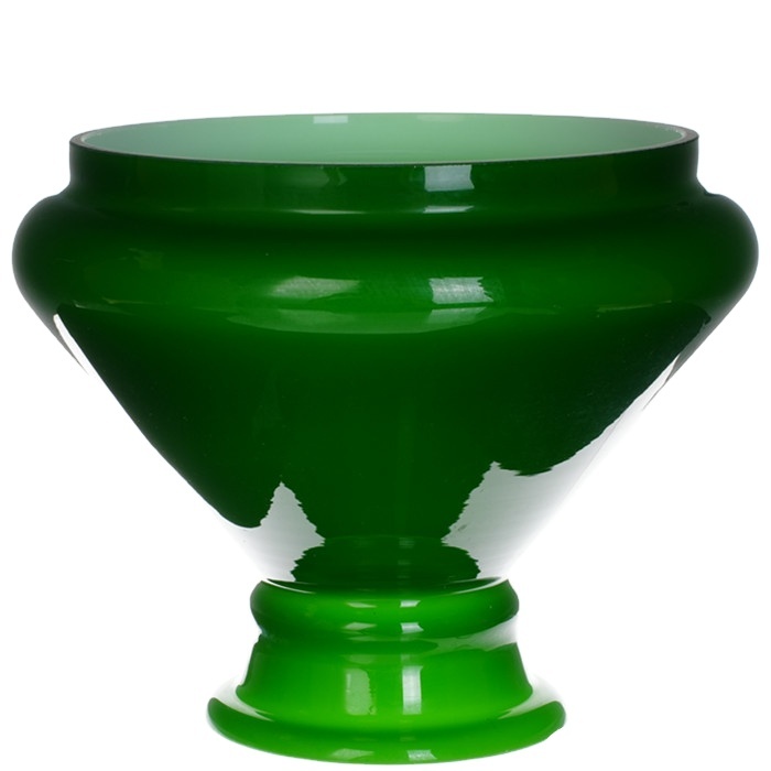 Mouth Blown Green Glass Bell Lamp