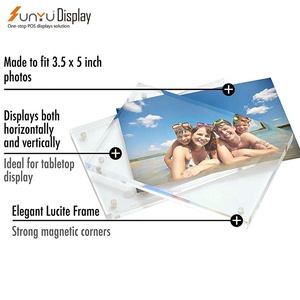 Présentoir de cadre photo magnétique en acrylique sans <span class=keywords><strong>lunette</strong></span> personnalisé d'usine Photos imprimées, présentoir en plexiglas de menu - Product Image 3