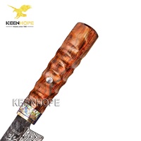 Couteau de Chef Japonais KEENHOPE 89 couches d'acier Damas 8 pouces, cœur VG10, manche en laiton et nacre, tranchant, bois de fer du désert américain
