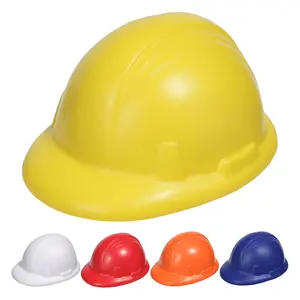 Wholesale Stress Hard Hat PU Foam for Building Industry Sports Ball Promotional Gifts SS037 Safety Cap Shape Stress Ball