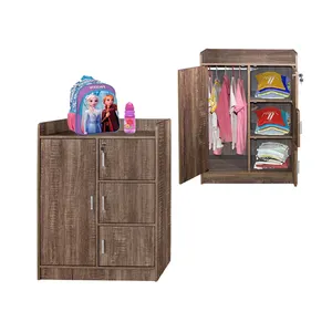 Clothes Closet Wardrobes For Children with Lock ES-CW201 Baby Toys Kids Cabinets Made in Malaysia