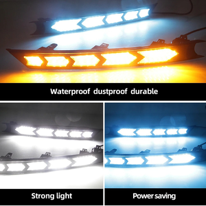 2 Piezas para Mazda CX-5 CX5 2017 2018 2019 2020 <span class=keywords><strong>2021</strong></span>, Luces LED de Circulación Diurna DRL de 12V, Función de Señal de Giro Amarilla, Blanca y Azul - Product Image 3