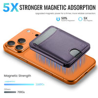 Casing Kartu Magnetik Kuat Jeehood Ungu dengan Pengisian Daya Nirkabel untuk iPhone