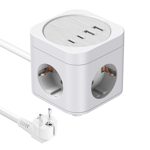 Cube ổ cắm 3 Cửa Hàng Điện mở rộng ổ cắm với Cổng USB Hiện Đại Pháp/Đức/Hàn Quốc phong cách pd20w với KC CE chứng nhận - Product Image 1