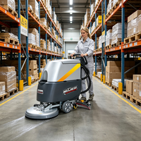 Nouvelle autolaveuse autopropulsée à batterie TWS-530 avec brosse de 530 mm et raclette de 830 mm pour entrepôts et zones de stockage de marchandises